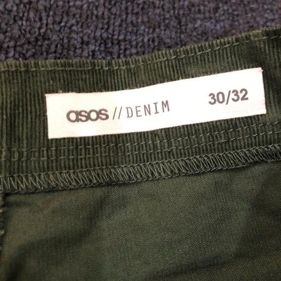 NWT ASOS Denim Green Corduroy Pants Size 30/32 - Picture 6 of 9